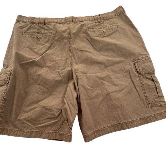 LL Bean Mens Sz 46 Khaki Relaxed Outdoor Hiking Utility Work Cargo Shorts OGSX9 - Picture 3 of 4
